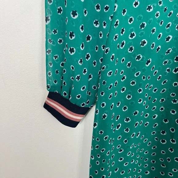 Ted Baker Sibella Green Floral Sheer Dress Sz 0 - Picture 8 of 14